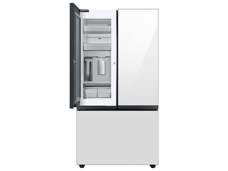RF30BB660012AA, Bespoke 3-Door French Door Refrigerator (30 cu. ft.) with  Beverage Center™ in White Glass