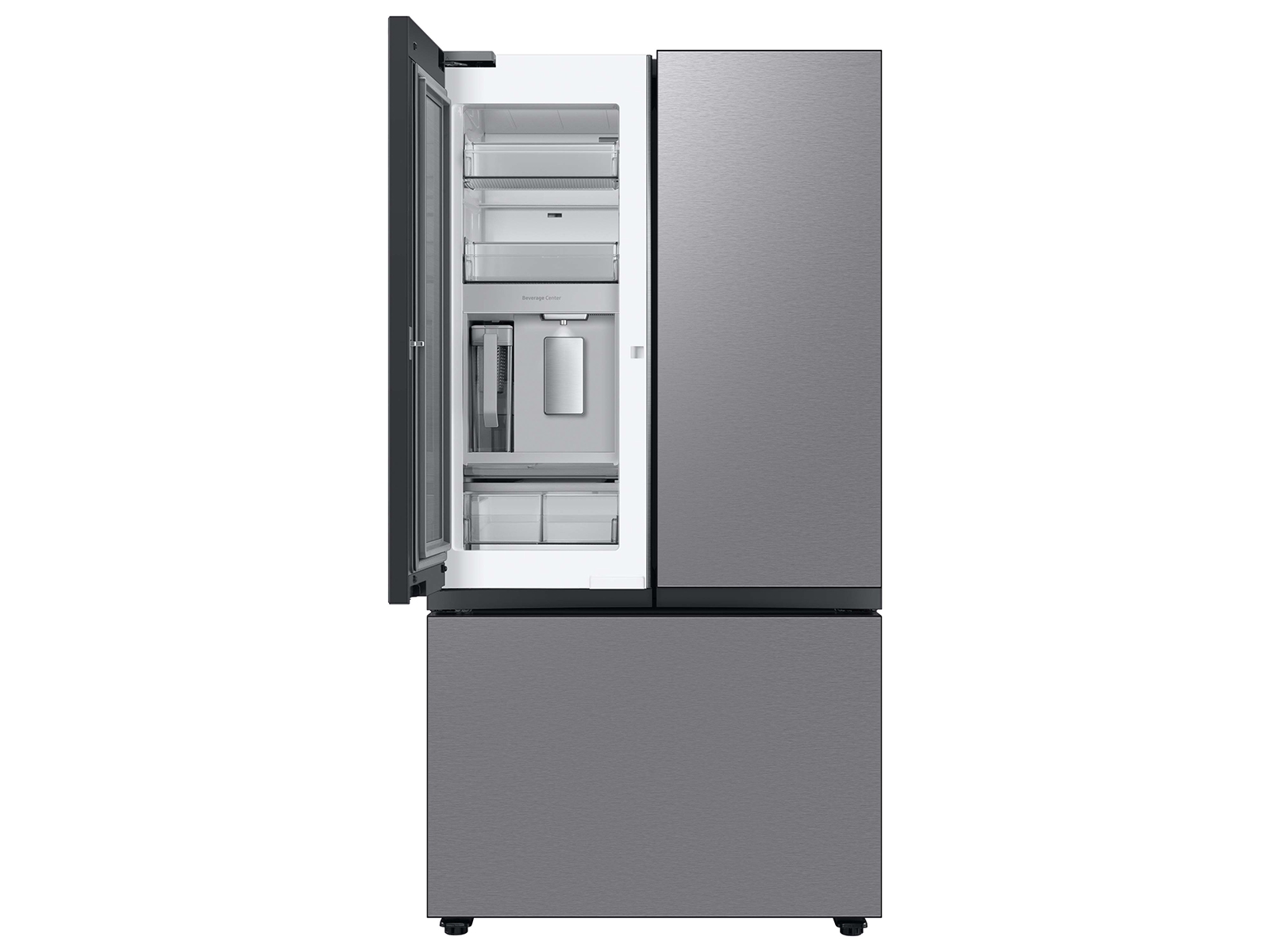 Thumbnail image of Bespoke 3-Door French Door Refrigerator (30 cu. ft.) with Beverage Center™ in Stainless Steel