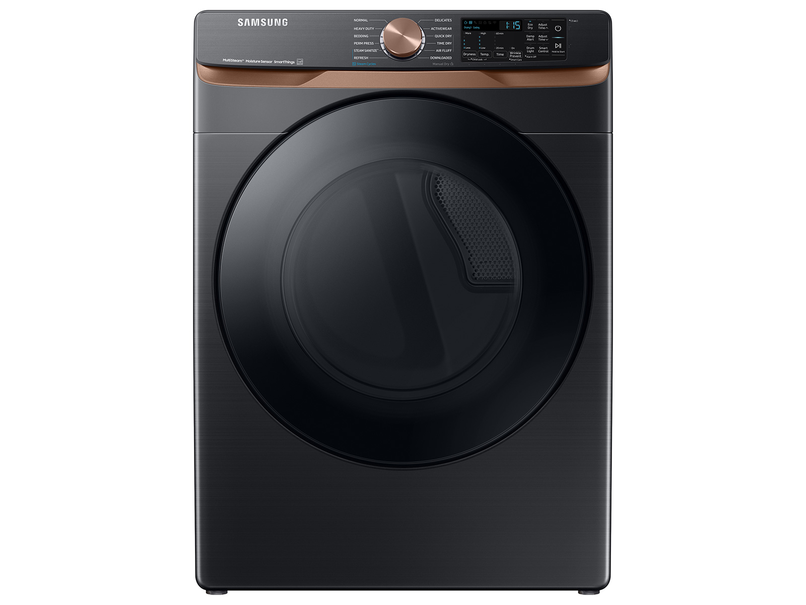 Samsung 7.5 cu. ft. Smart Electric Dryer with Steam Sanitize+ and Sensor Dry in Brushed Black(DVE50BG8300VA3)
