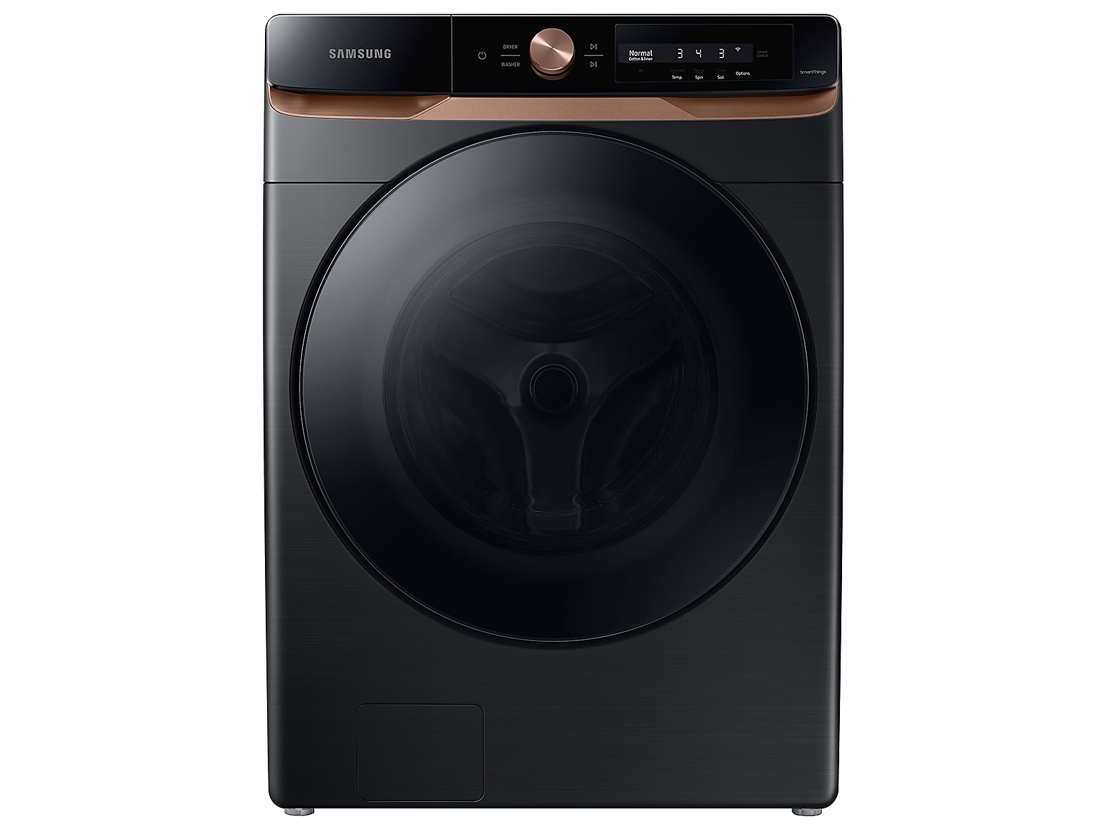 Samsung 4.6 cu. ft. Large Capacity AI Smart Dial Front Load Washer with Auto Dispense and Super Speed Wash in Brushed Black(WF46BG6500AVUS)