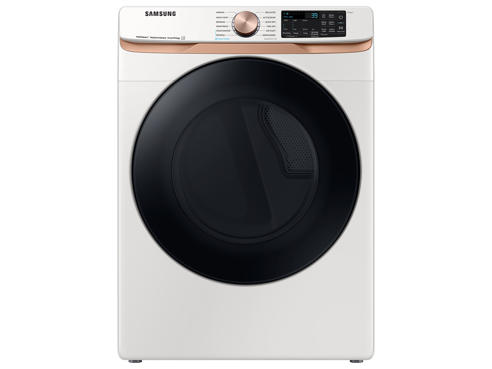 Samsung 7.5 cu. ft. Smart Electric Dryer with Steam Sanitize+ and Sensor Dry in Ivory(DVE50BG8300EA3)