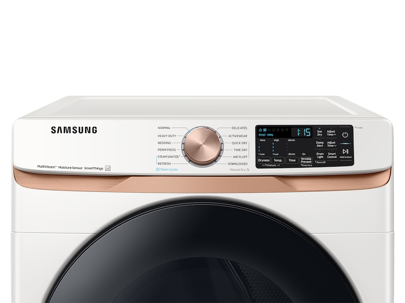 7.5 cu. ft. Smart Electric Dryer with Steam Sanitize+ and Sensor Dry in Ivory