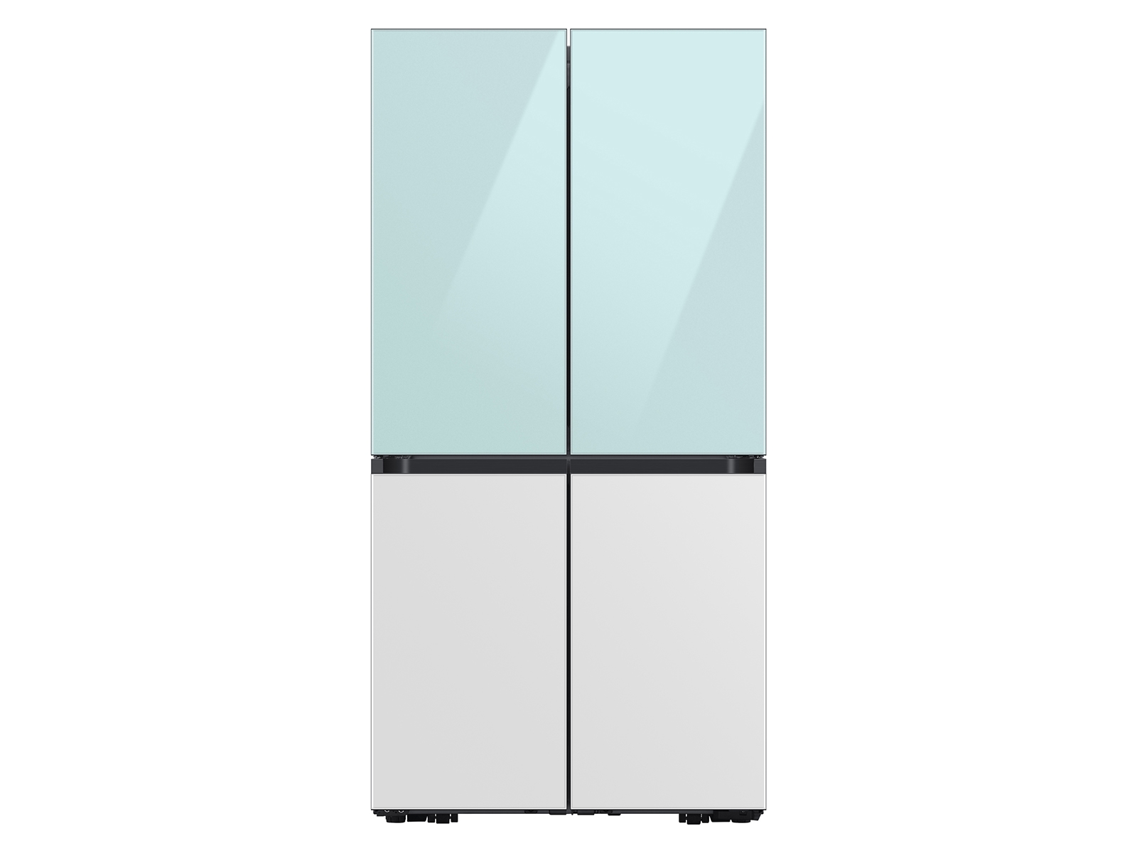 Thumbnail image of Bespoke 4-Door Flex™ Refrigerator Panel in Morning Blue Glass - Top Panel