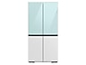 Thumbnail image of Bespoke 4-Door Flex™ Refrigerator Panel in Morning Blue Glass - Top Panel