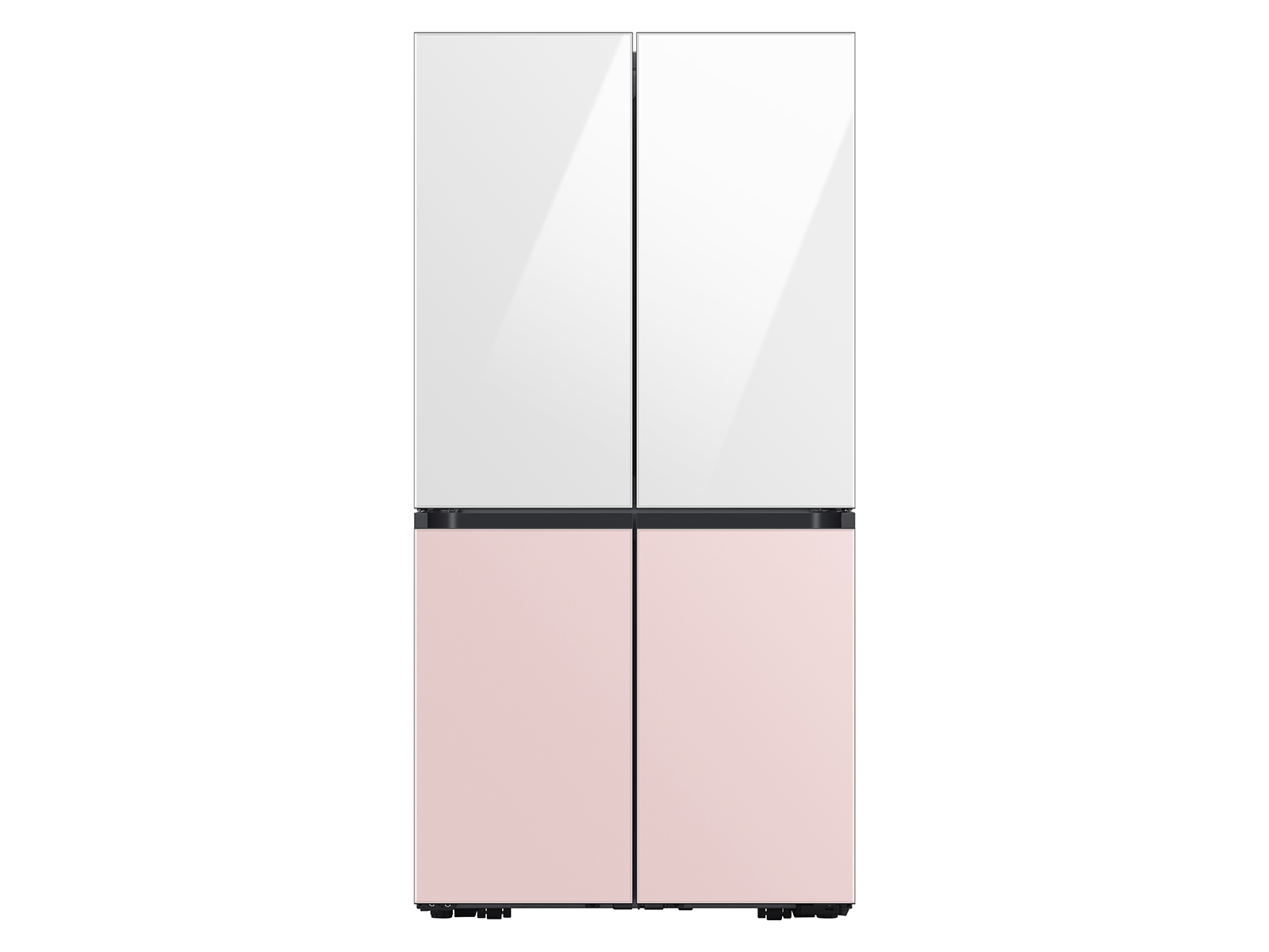 Bespoke 4-Door Flex™ Refrigerator Panel in White Glass - Top Panel Home ...
