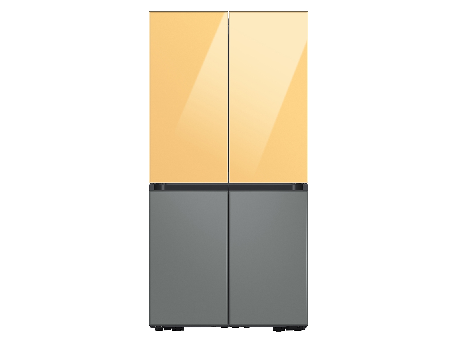 Thumbnail image of Bespoke 4-Door Flex&trade; Refrigerator Panel in Sunrise Yellow Glass - Top Panel