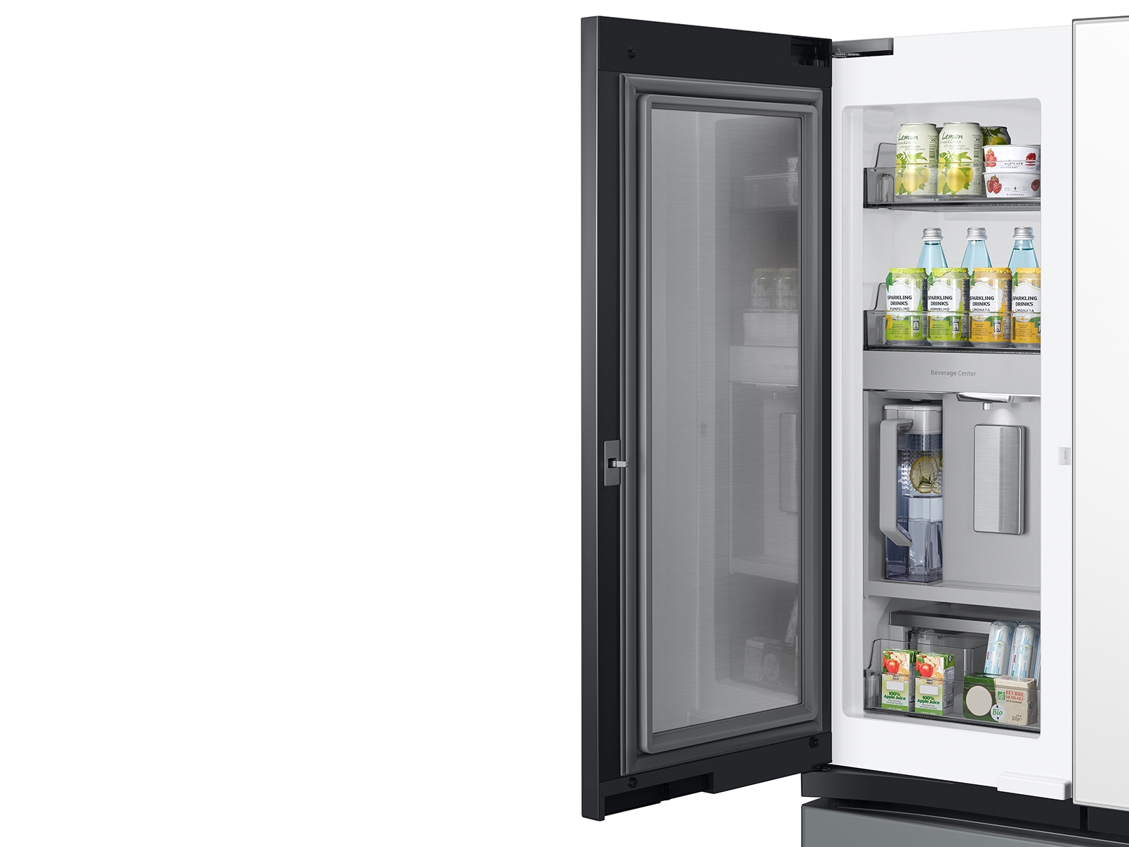 Bespoke 3-Door French Door Refrigerator (30 cu. ft.) with Beverage Center™  in Navy Steel Refrigerators - BNDL-1650310401997