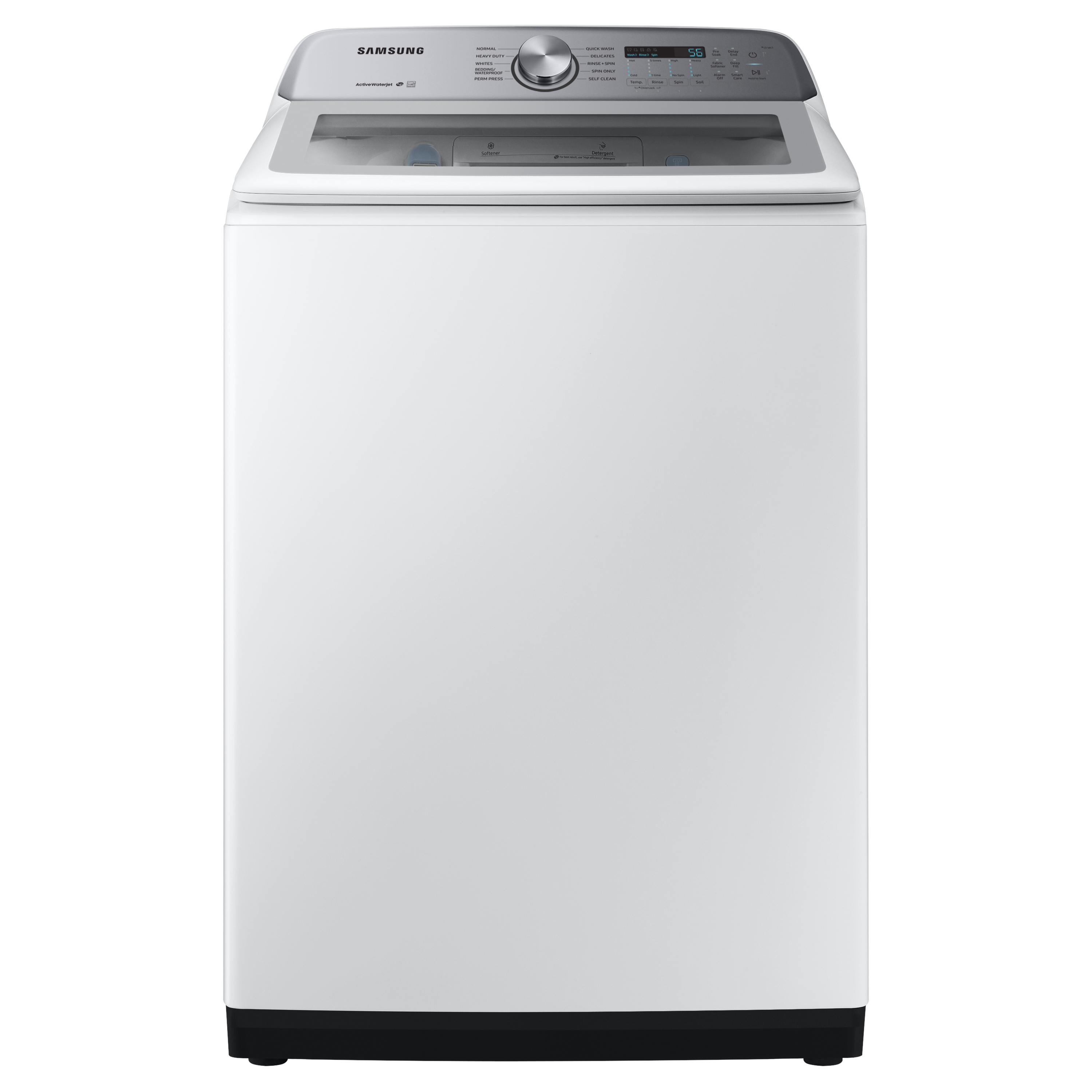 Samsung 4.9 cu. ft. Capacity Top Load Washer with ActiveWave™ Agitator and Active WaterJet in White(WA49B5205AW/US)