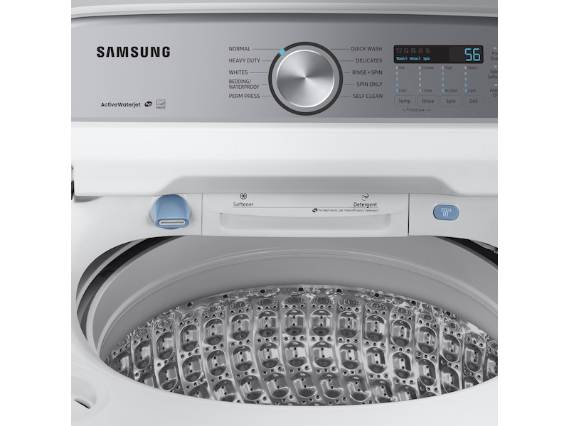 4.9 cu. ft. Capacity Top Load Washer with ActiveWave™ Agitator and Active  WaterJet in White Washers - WA49B5205AW/US | Samsung US