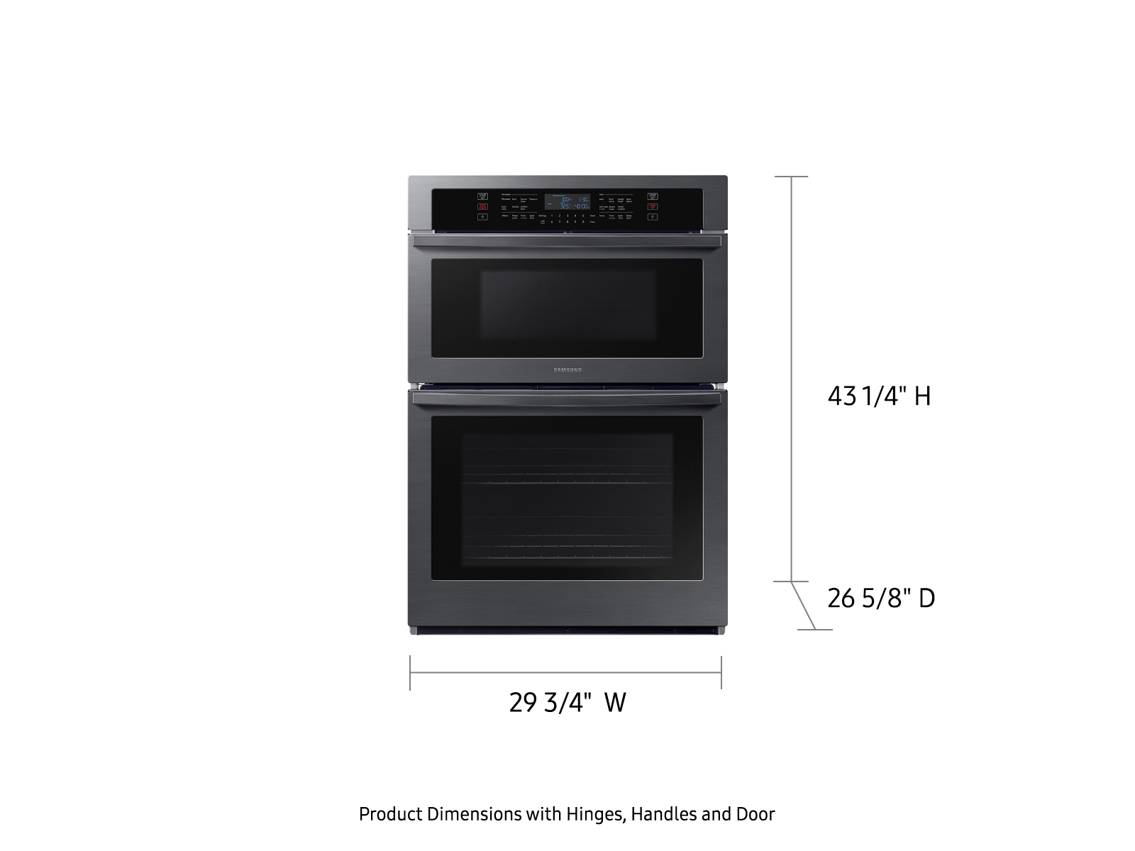 Thumbnail image of 30” Smart Electric Wall Oven with Microwave Combination in Black Stainless Steel