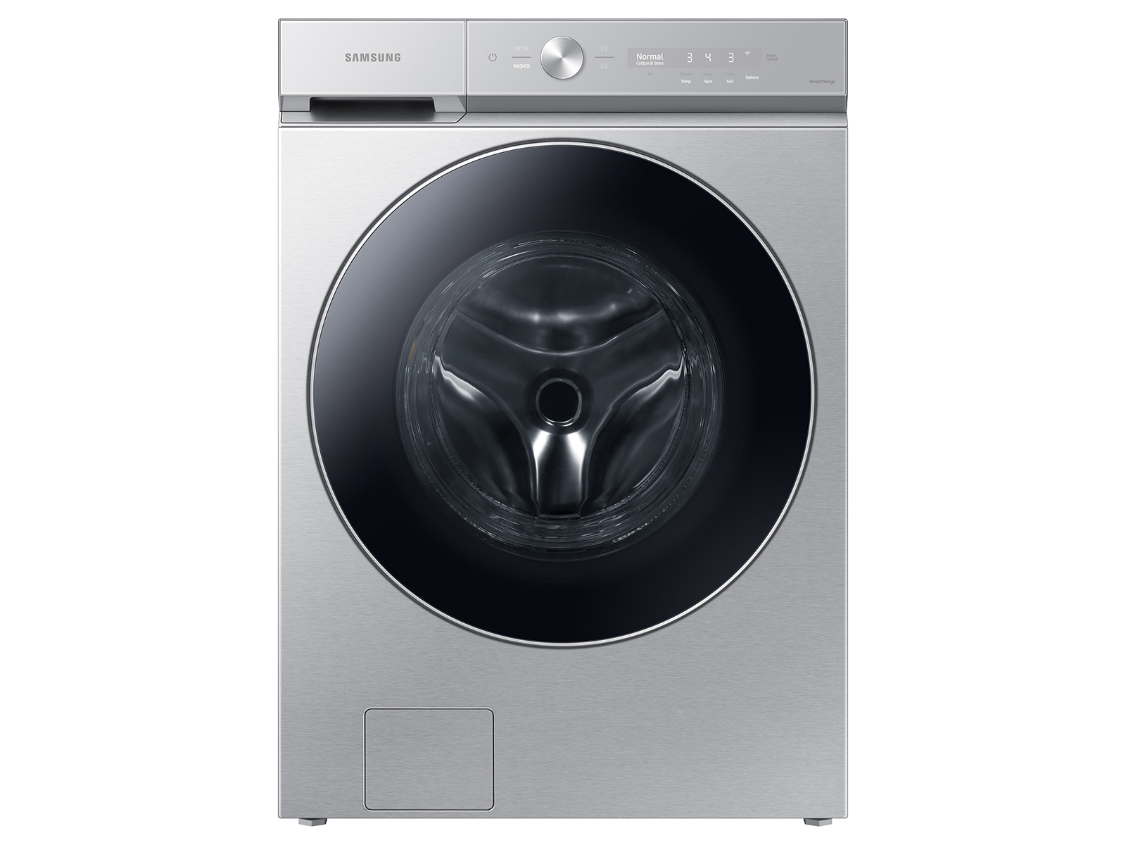 WF53BB8900ATUS | Bespoke 5.3 cu. ft. Ultra Capacity Front Load Washer with AI OptiWash™ and Auto Dispense in Silver Steel | Samsung Business US