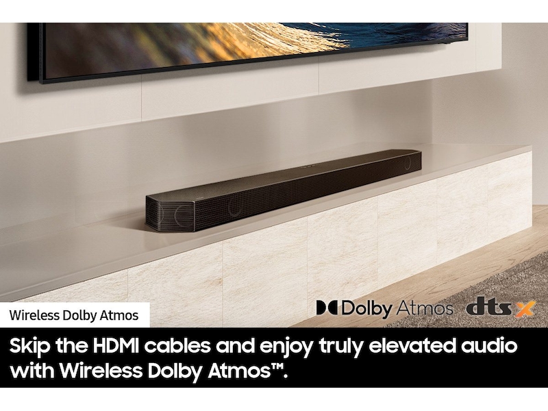 Q-series 5.1.2 ch. Wireless Dolby ATMOS Soundbar w/ Q-Symphony / HW-Q800D
