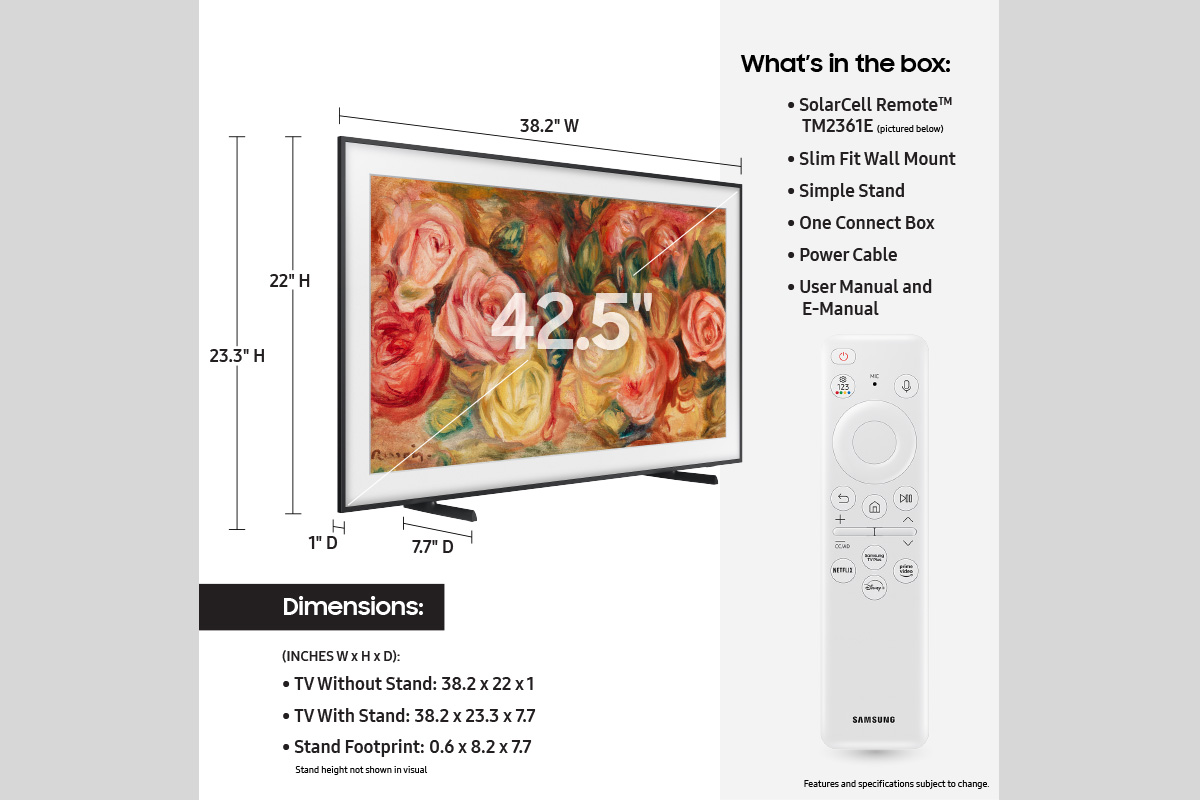 43" Class The Frame QLED 4K LS03D | Samsung US