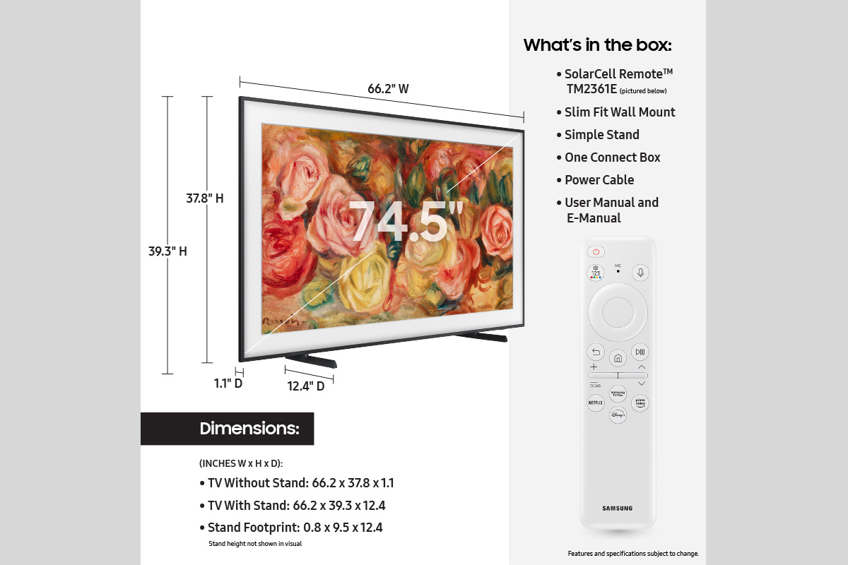 Thumbnail image of 75&quot; Class The Frame QLED 4K LS03D