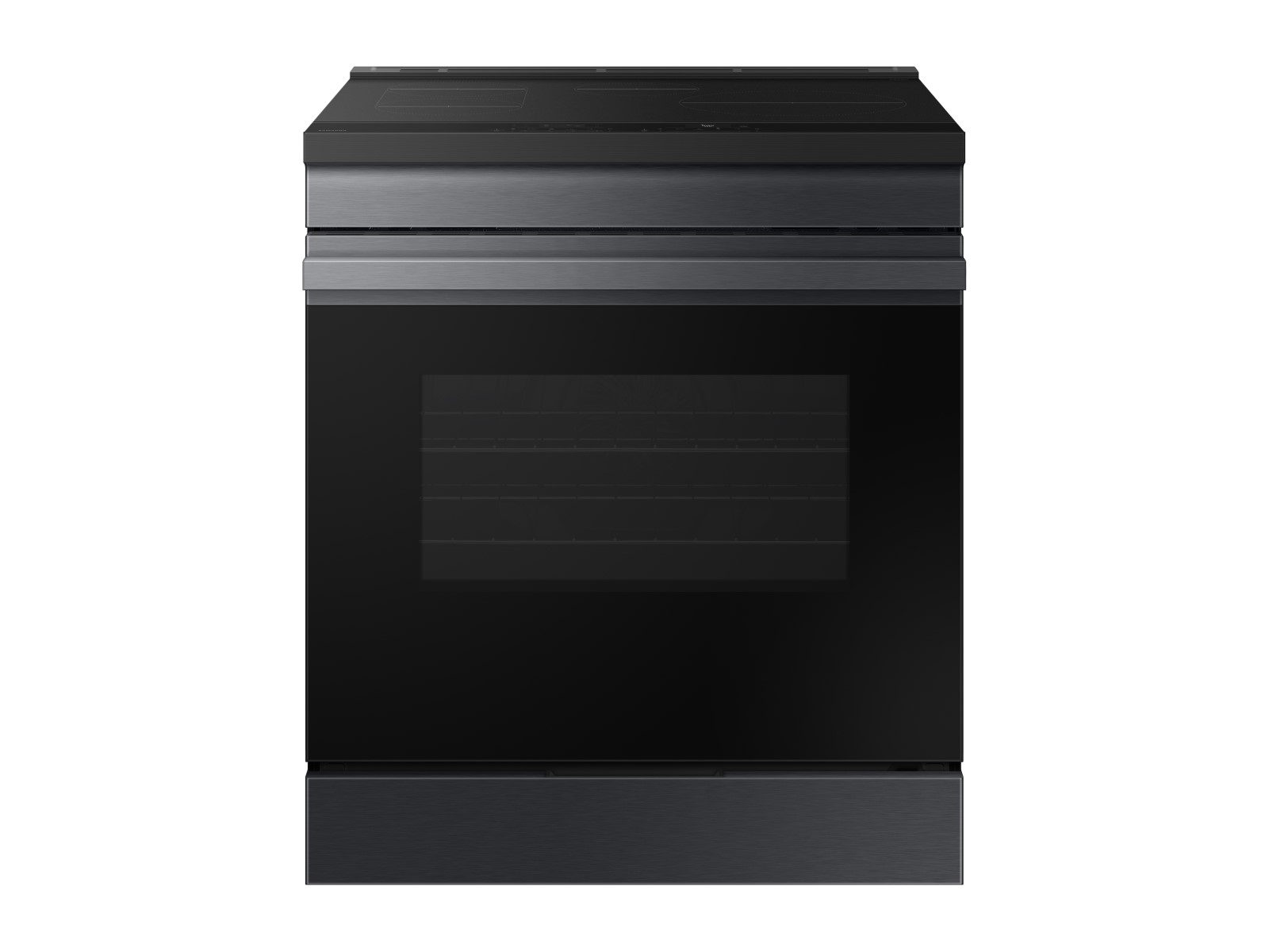 Thumbnail image of Bespoke 6.3 cu. ft. Smart Slide-In Induction Range with Anti-Scratch Glass Cooktop in Matte Black Steel&nbsp;
