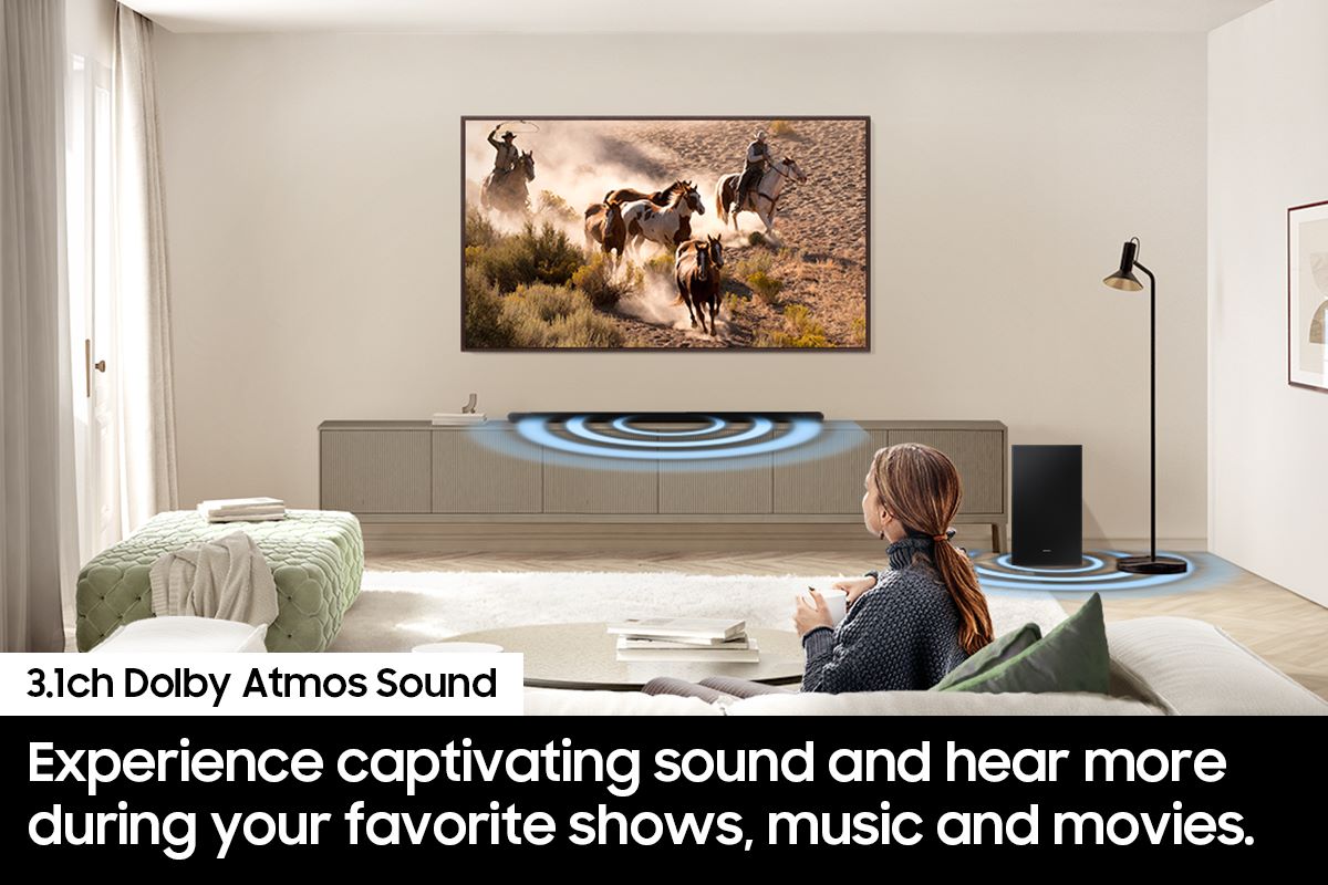 Samsung Ultra-slim 3.1ch. Wireless Dolby ATMOS Soundbar w/ Q-Symphony / HW-S700D