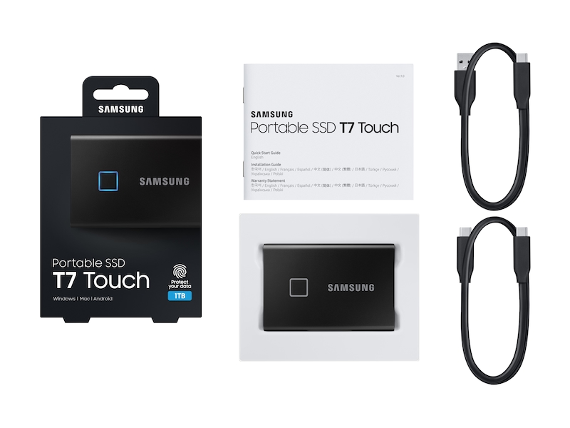 Portable SSD T7 USB 3.2 1TB (Black) Memory & Storage - MU-PC1T0K/WW | Samsung US