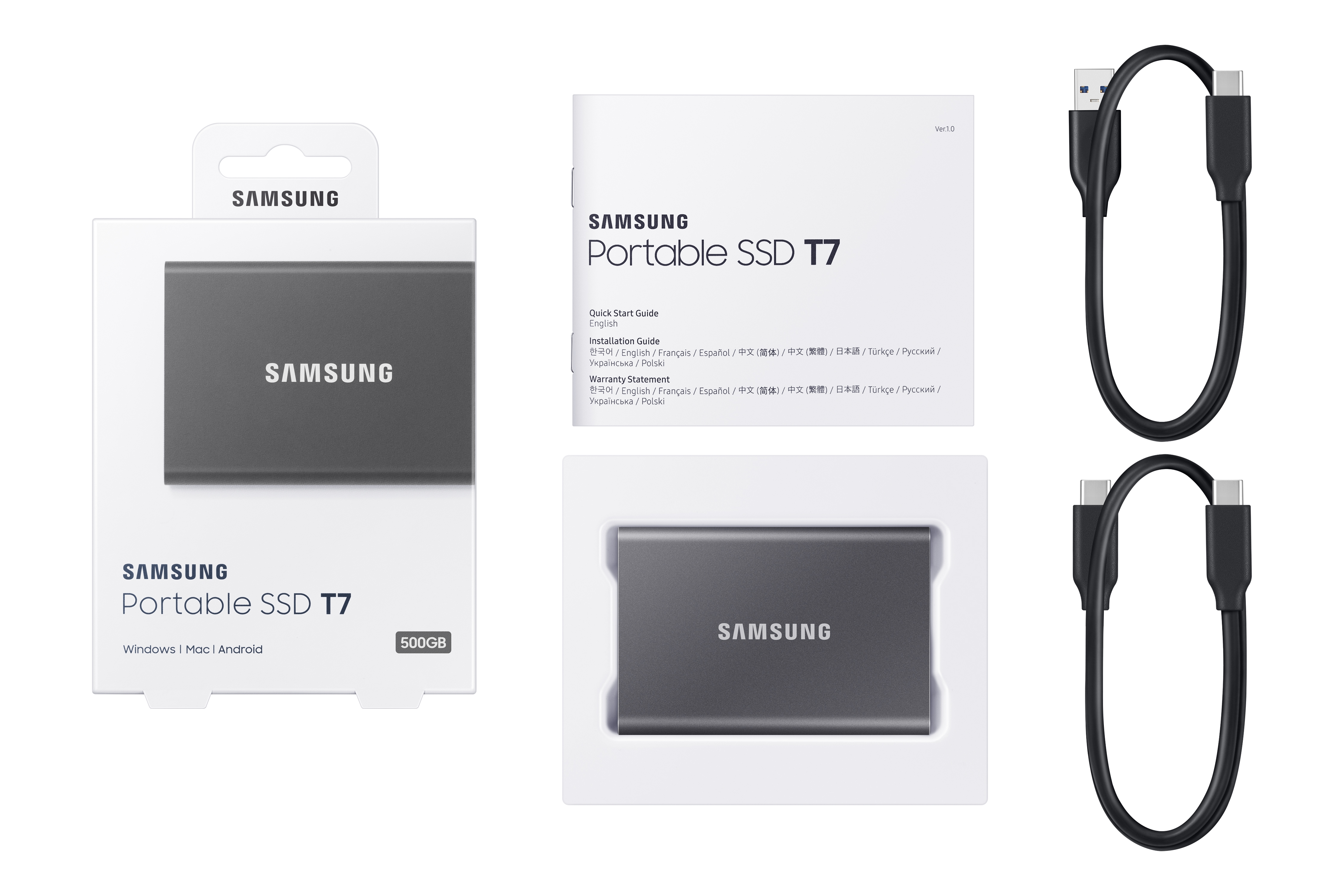 2TB Portable SSD T7 MU-PC2T0T/AM | Samsung Business US