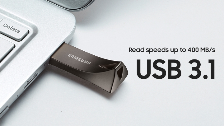 Clé USB Samsung Bar Plus, Champagne Silver, USB 3.1, 64 GB