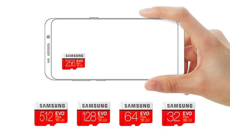 Samsung 256GB EVO Plus Class 10 UHS-I (MB-MC256GA/EU) Tarjeta microSDXC U3  con adaptador, lectura de hasta 100 MB/s, escribe hasta 90 MB/s