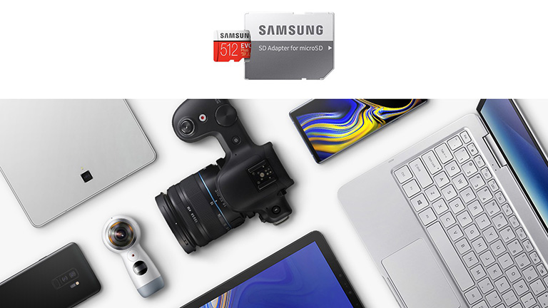 Samsung Mémoire Mb-Mc512Gaeu Evo Plus de 512 Go Carte Micro SD avec  Adaptateur, Rouge/Blanc, 512 Go