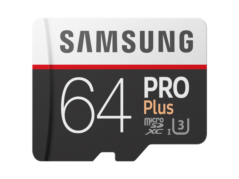MicroSDXC PRO Plus Memory Card w/ Adapter 64GB (2017 Model)