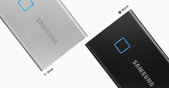 Samsung T7 Touch Portable SSD - 1.0 TB (Black) - MU-PC1T0K/WW 