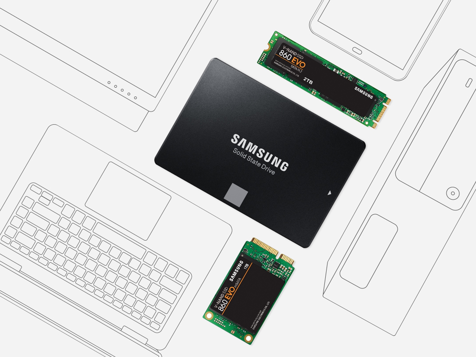  Samsung SSD 860 EVO 4TB 2.5 Inch SATA III Internal SSD  (MZ-76E4T0B/AM) : Electronics