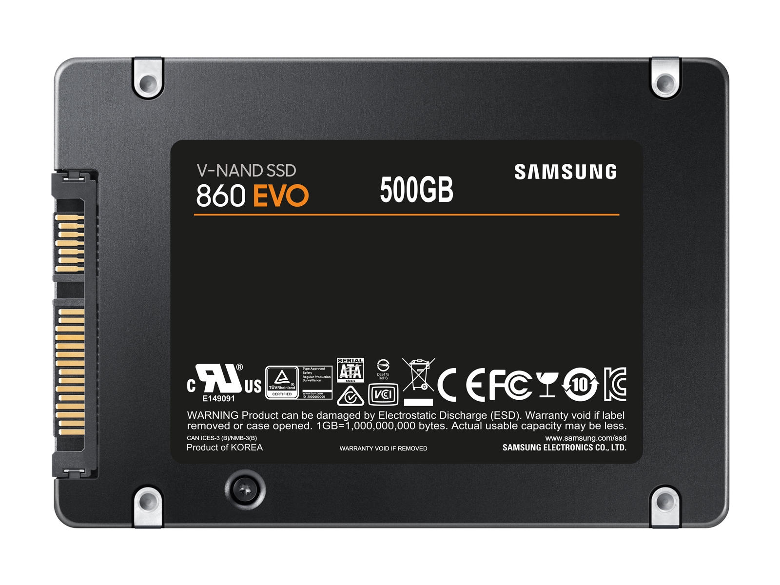 SSD 860 EVO SATA III 500GB Memory & Storage - MZ-76E500B/AM | Samsung US