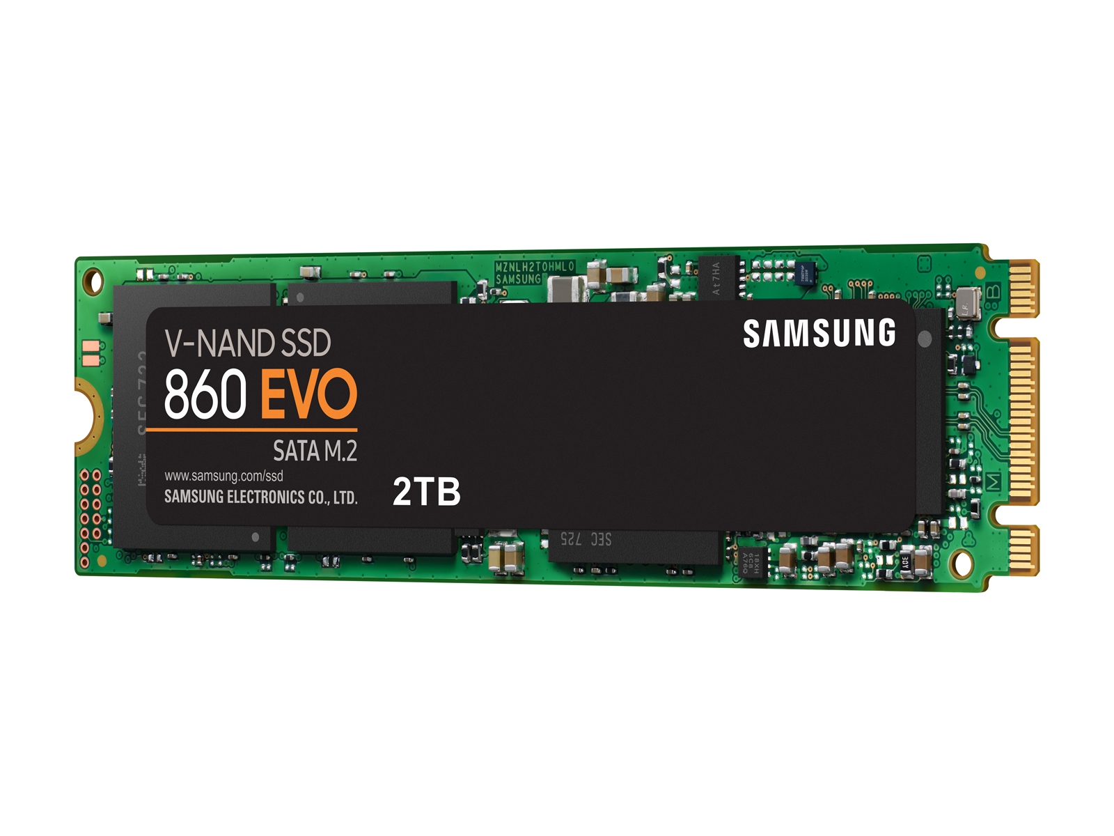 Samsung MZ-N6E2T0BW SSD 860 EVO 2 TB M.2 Interne SATA SSD bis zu 550 MB/s 