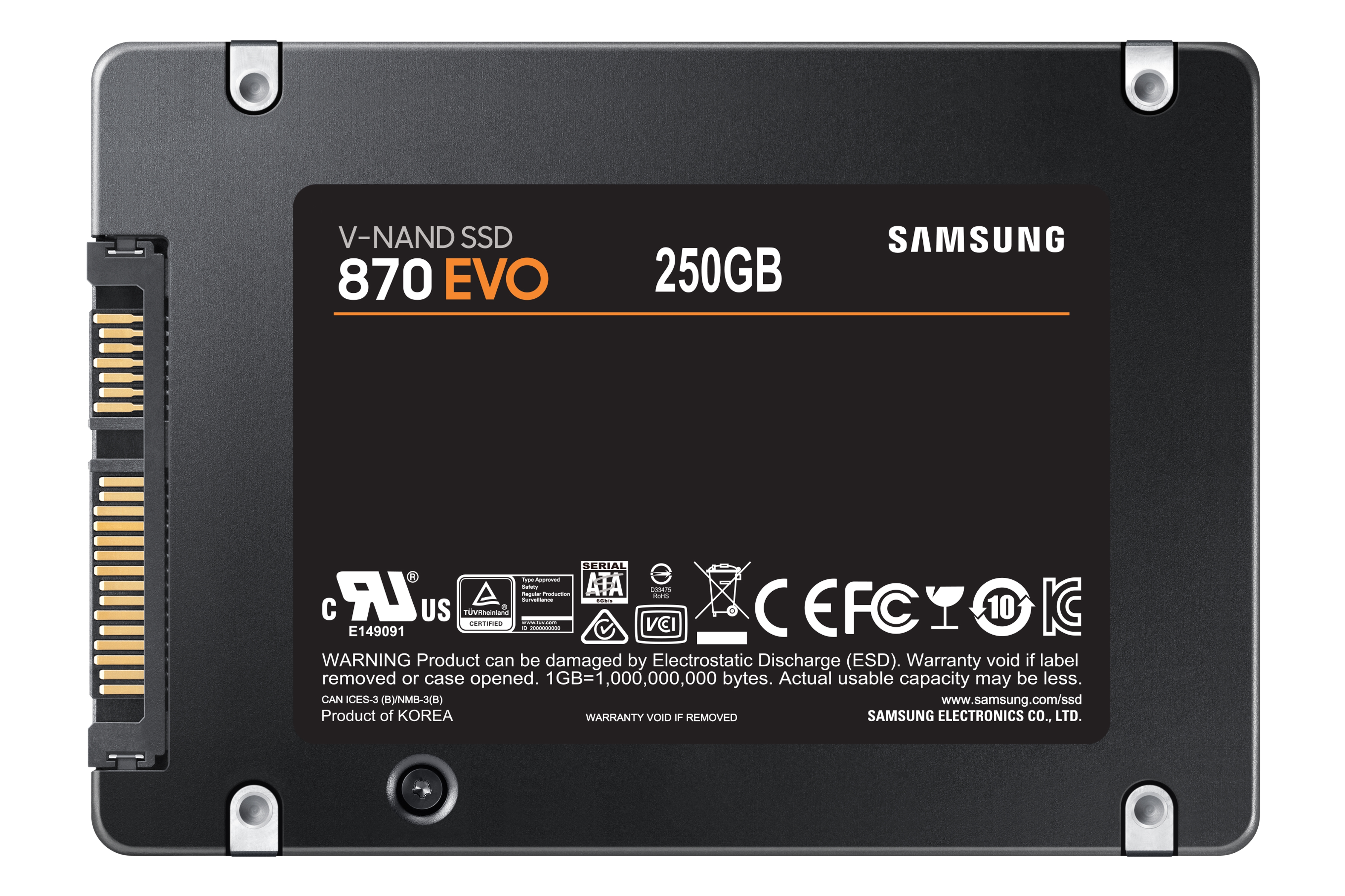 Samsung SSD 870 EVO Disque Dur Interne SSD 2,5 SATA III  250G/500G/1To/2To/4To