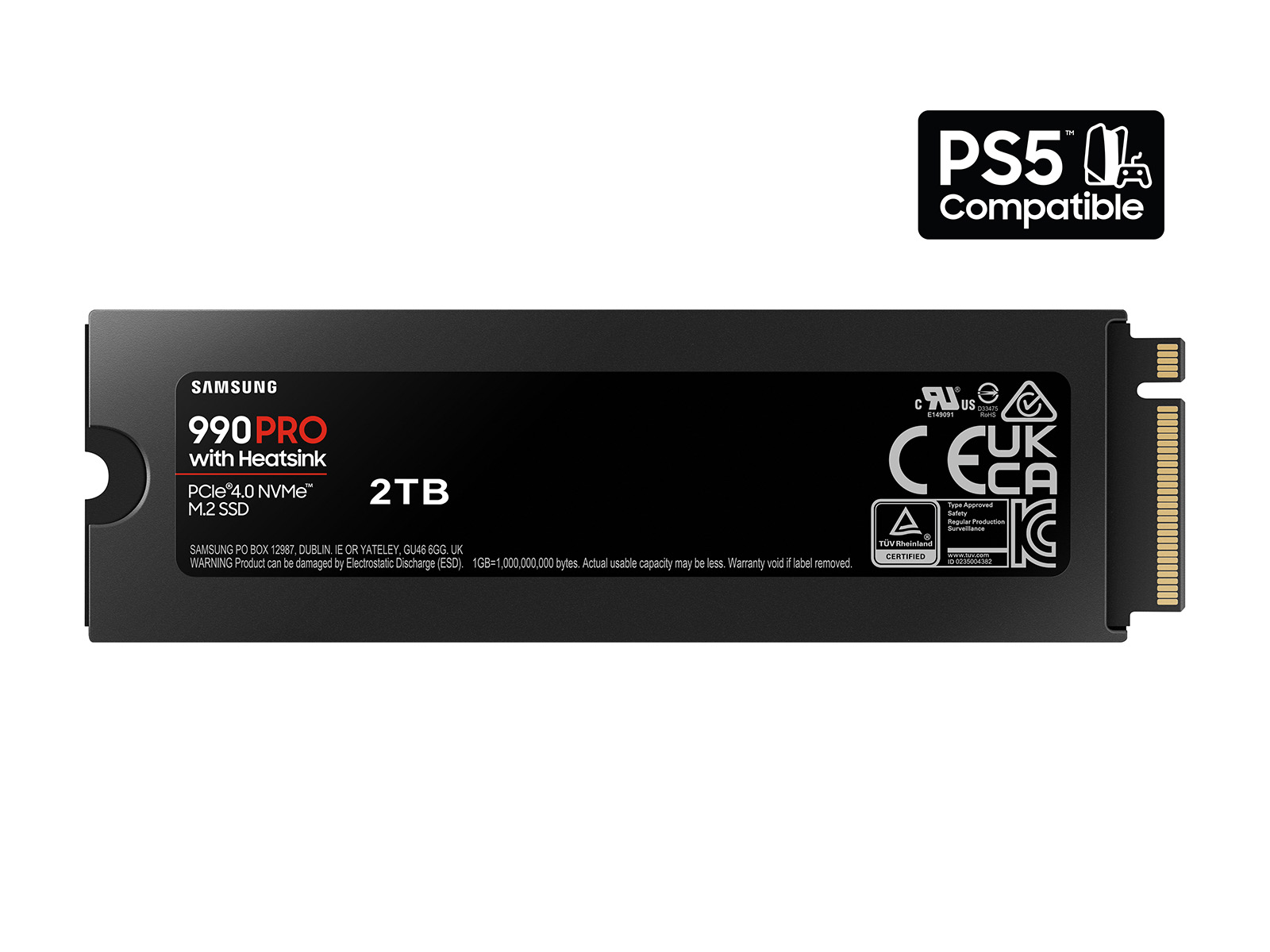 SAMSUNG 990 PRO W/ Heatsink PCIe®4.0 NVMe™ Solid State Drive 1TB 2TB, M.2  2280 NVMe™ 2.0 SSD Internal Solid State Hard Disk Drive For Laptop PC  Desktop, Up To 7450MB/S