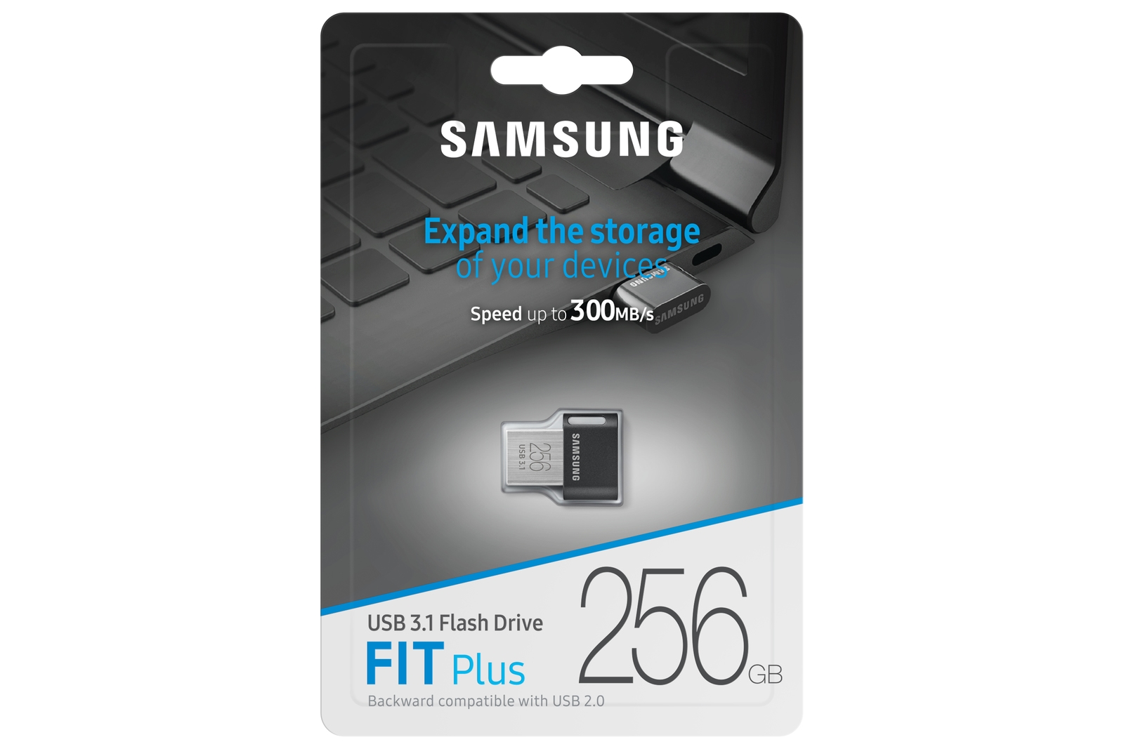 Samsung - Fit Plus 128GB USB 3.1 Flash Drive - Black