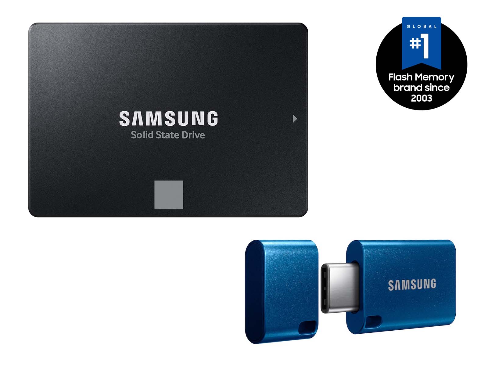 870 EVO SATA 2.5” SSD 4TB with USB Type-C™ Flash Drive 128GB