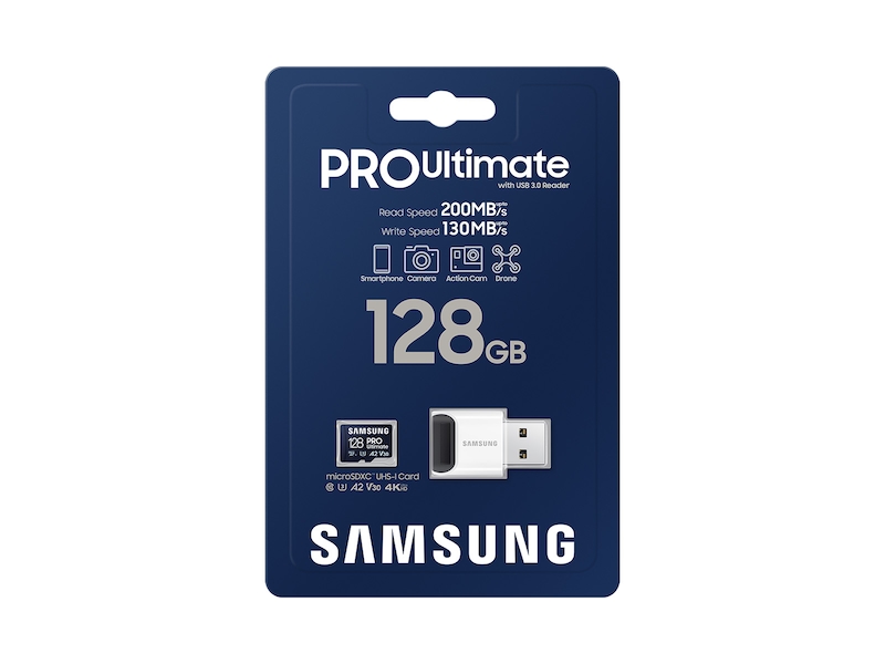 128GB PRO Ultimate + Reader MicroSD Card External Storage Device