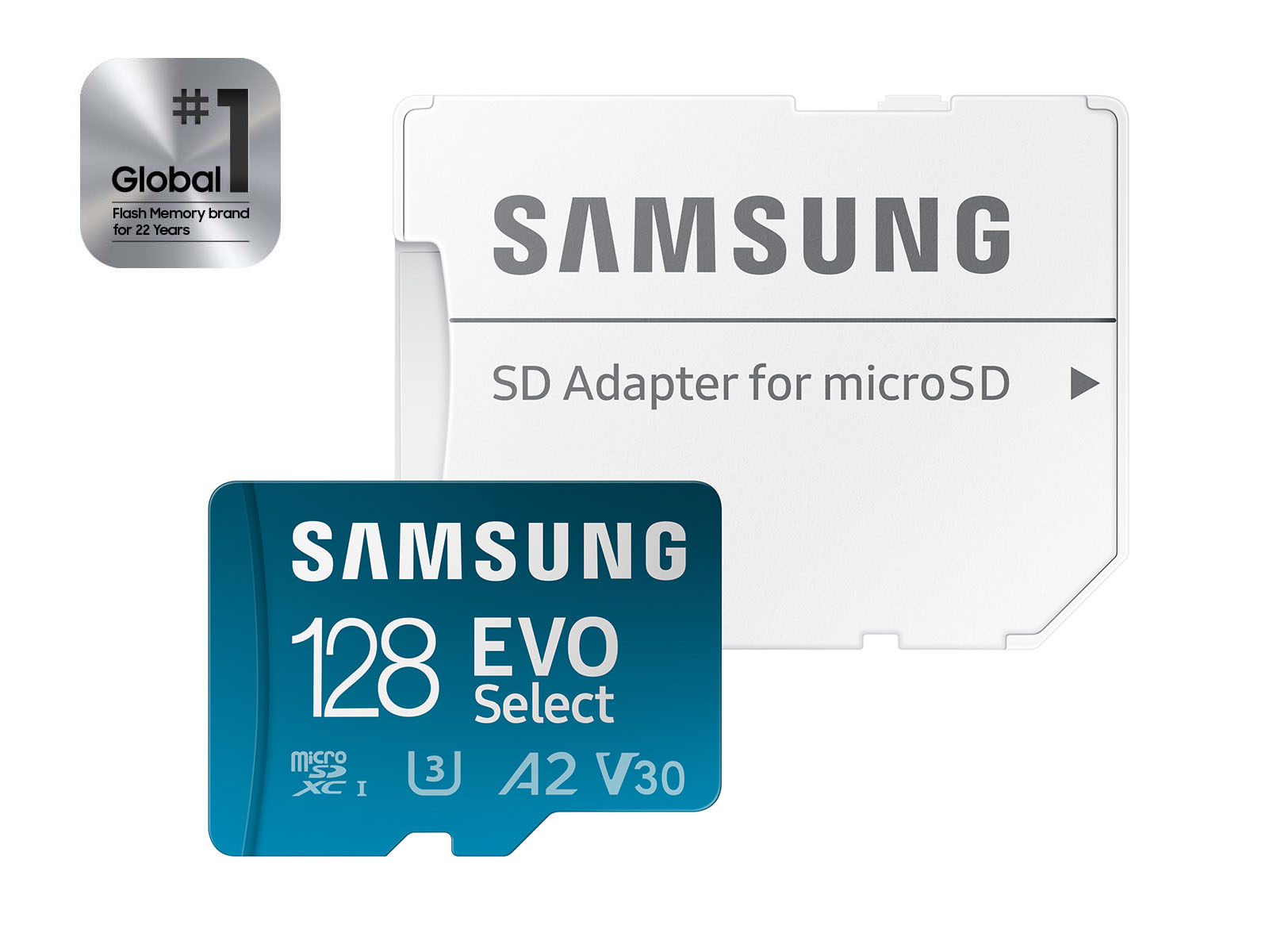 Thumbnail image of EVO Select 128 GB microSDXC Card UHS-I + Adapter