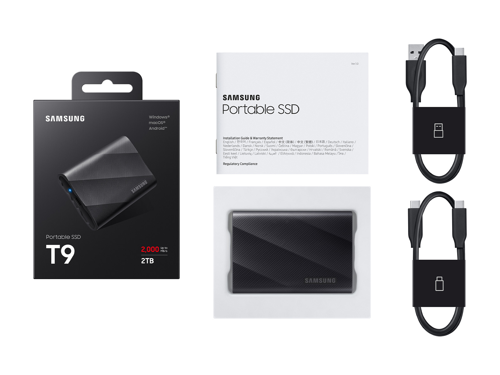 Thumbnail image of Portable SSD T9 USB 3.2 Gen2x2 2TB (Black)