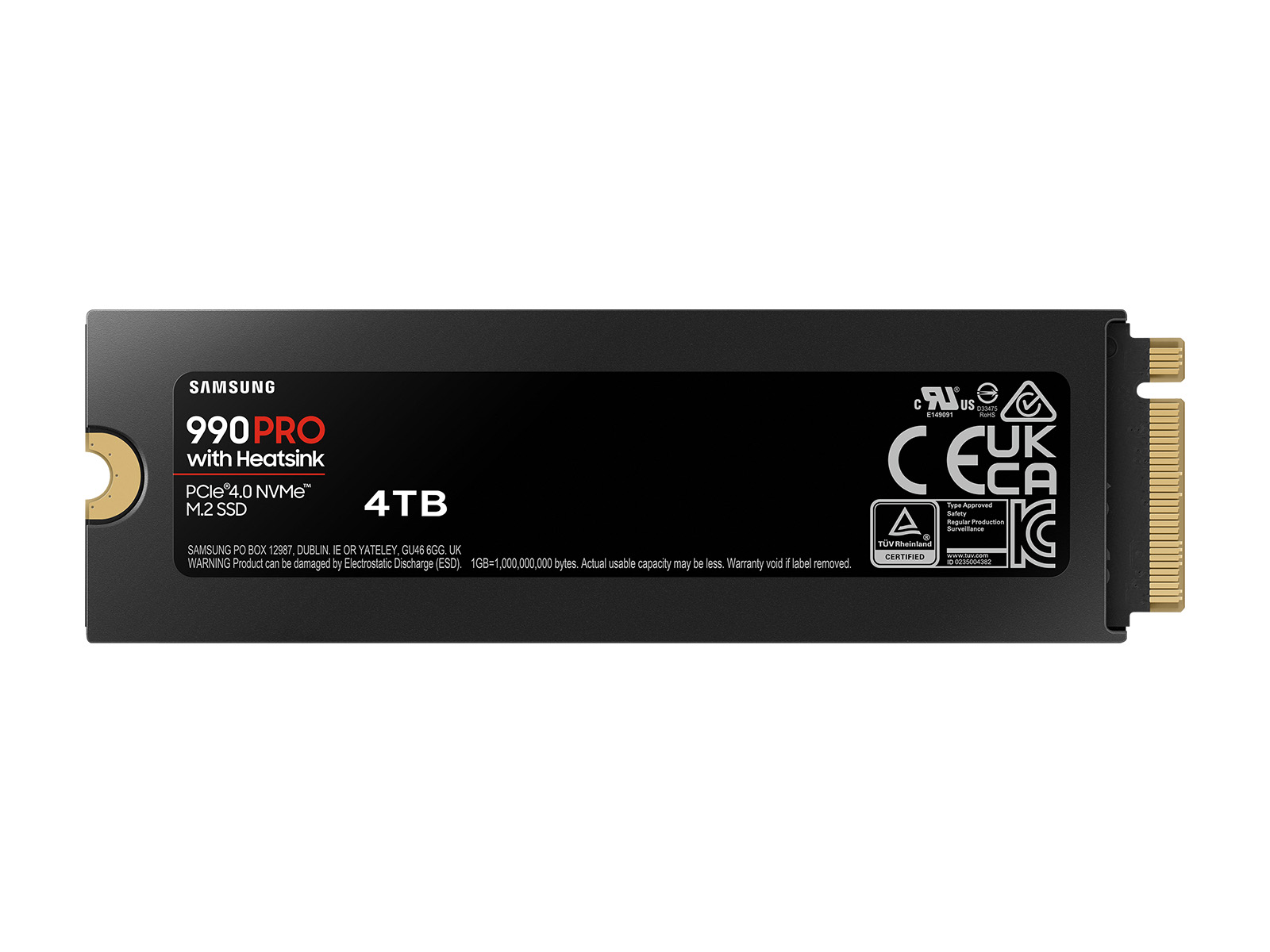 Samsung 4TB 990 Pro PCIe 4.0 X4 M.2 Internal SSD with Heatsink