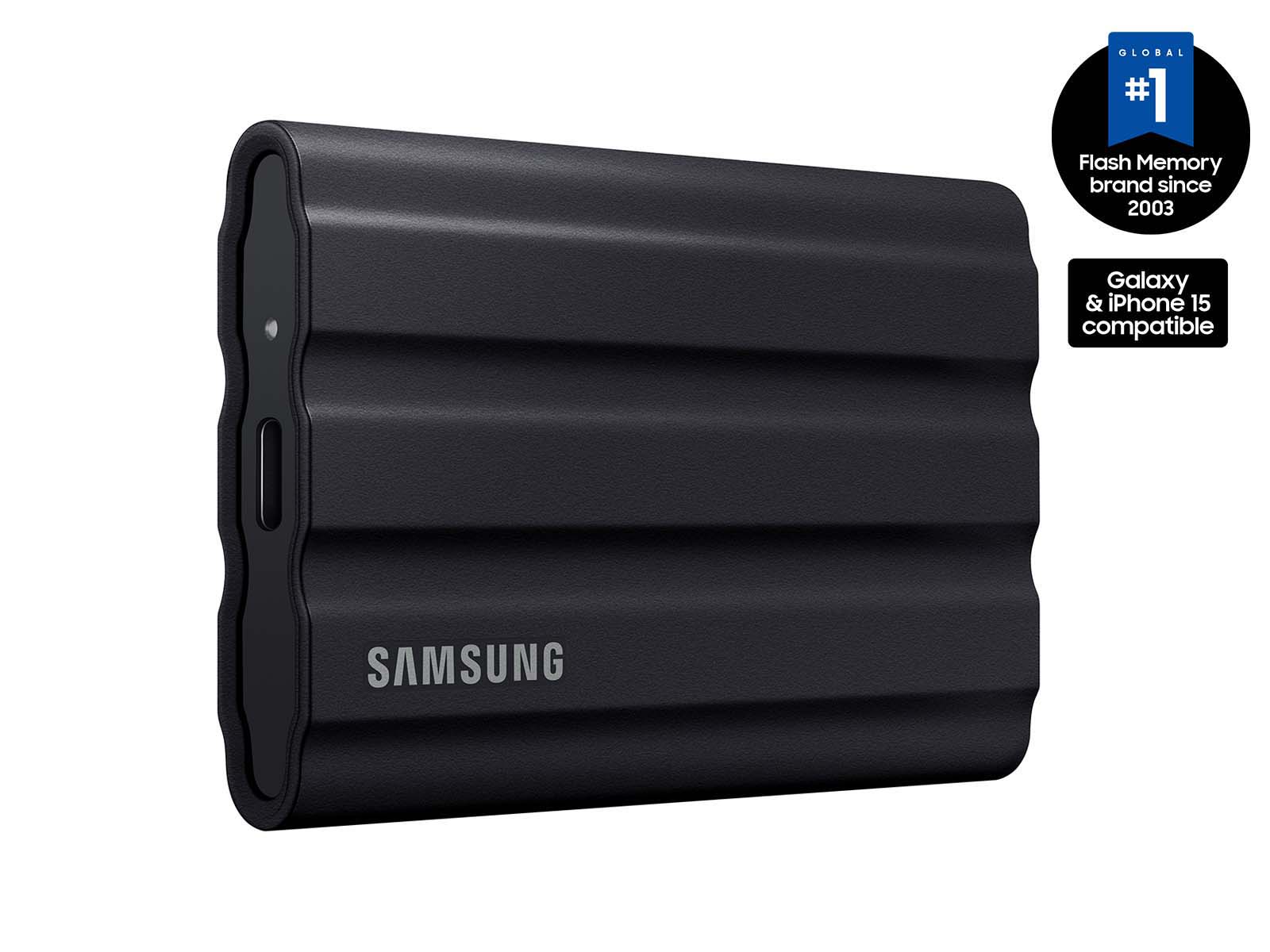 Portable SSD T7 Shield USB 3.2 1TB (Black) Memory & Storage - MU 