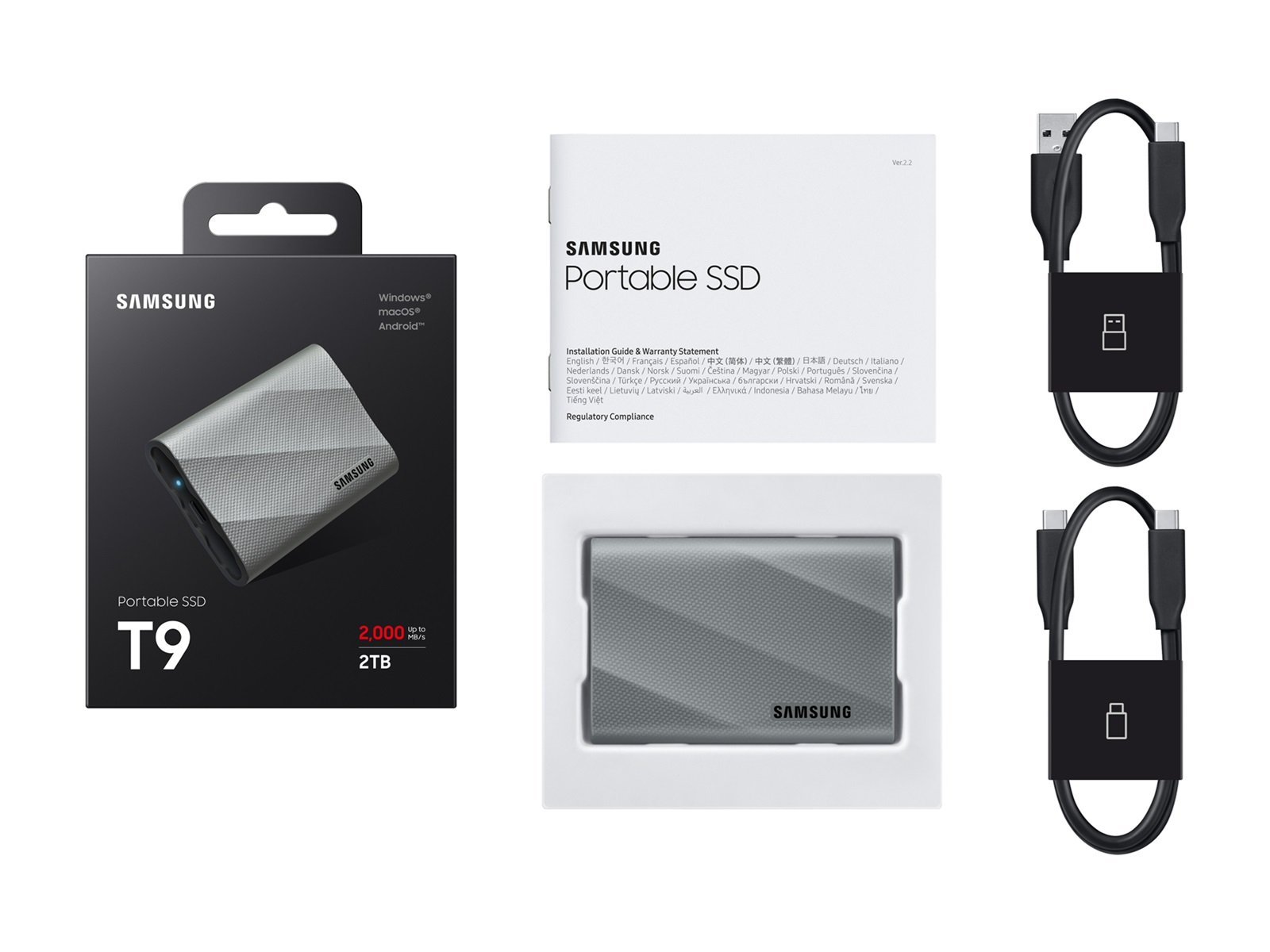 Thumbnail image of Portable SSD T9 USB 3.2 Gen2x2 2TB Gray