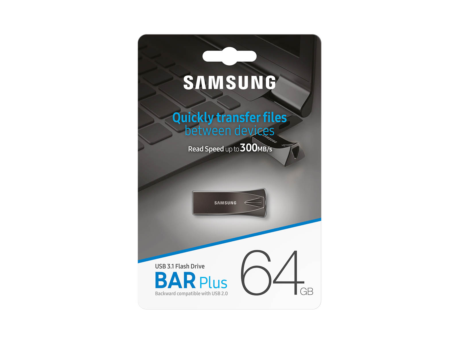 Thumbnail image of BAR Plus USB 3.1 Flash Drive 64GB Titan Grey