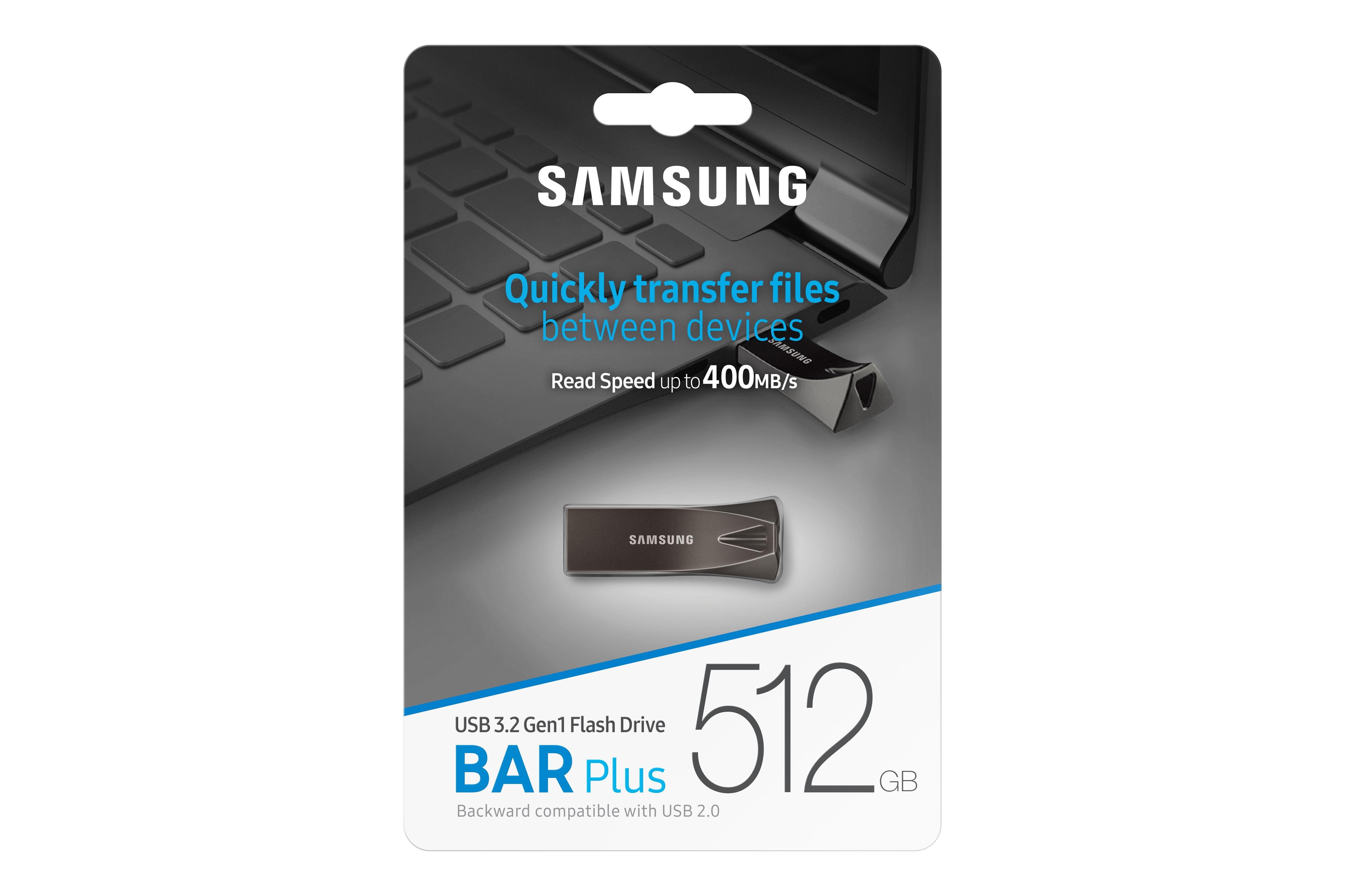 Thumbnail image of BAR Plus USB 3.2 Flash Drive 512GB Titan Gray