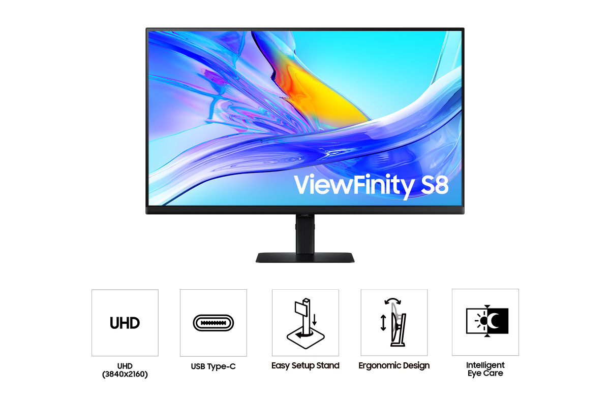 Thumbnail image of 37&quot; ViewFinity S8 (S80UD) 4K UHD HDR10 High Resolution Monitor with USB-C and Ergonomic Stand