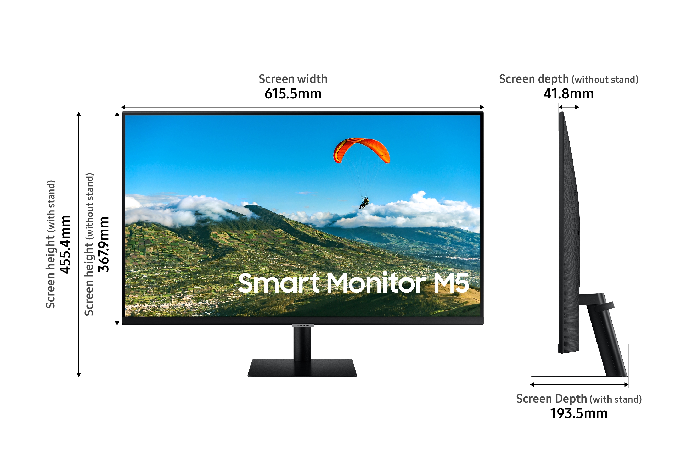  SAMSUNG M5 Series 32-Inch FHD 1080p Smart Monitor & Streaming  TV (Tuner-Free), Netflix, HBO, Prime Video, Apple Airplay, Bluetooth,  Built-in Speakers, Remote Included (LS32AM500NNXZA) : Electronics