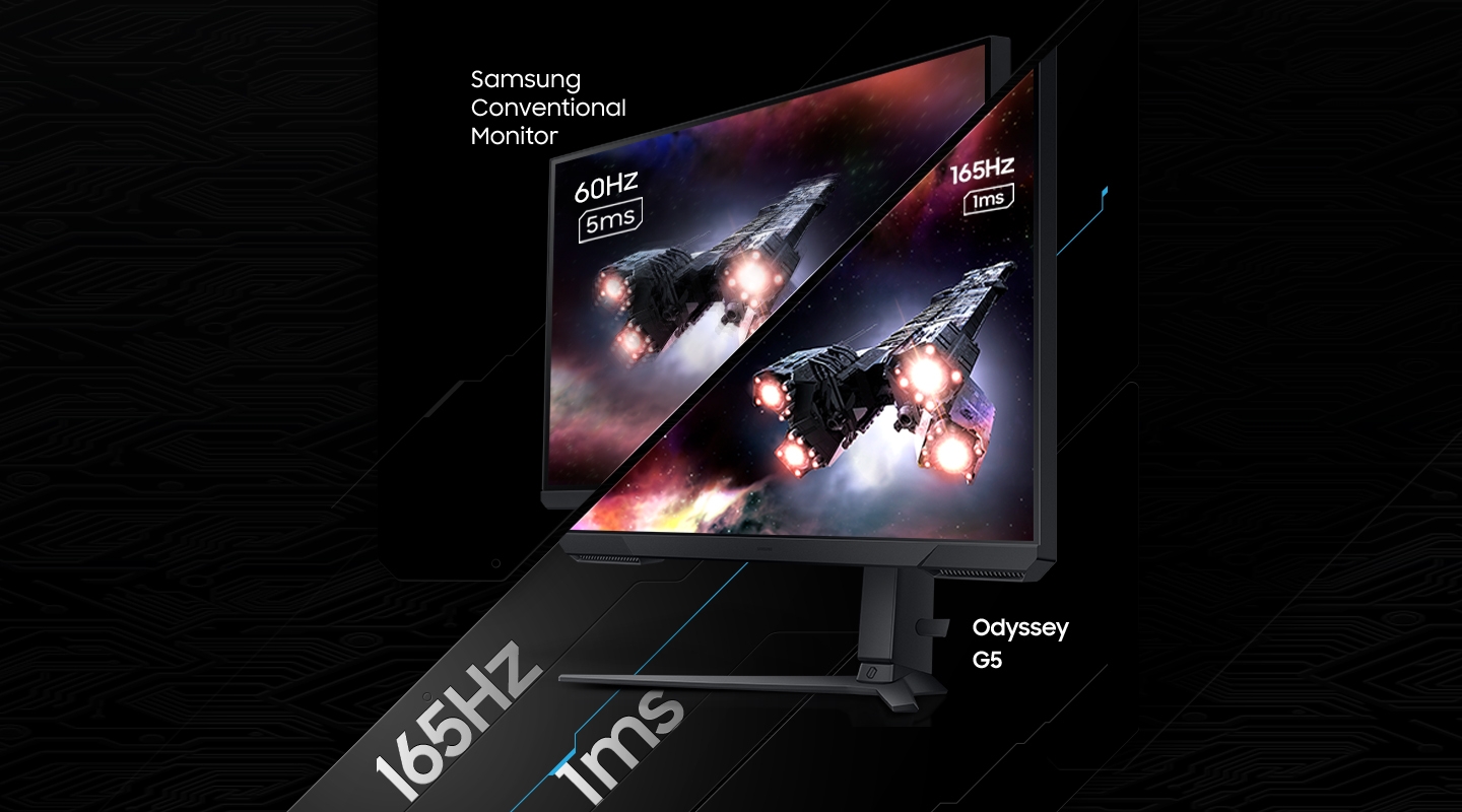 165Hz Refresh Rate & 1ms Response Time (MPRT)
