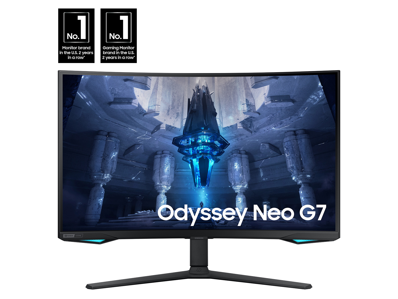 Photos - Monitor Samsung 32" Odyssey Neo G7 4K UHD 165Hz 1ms in black  Quantum HDR2000 (GTG)