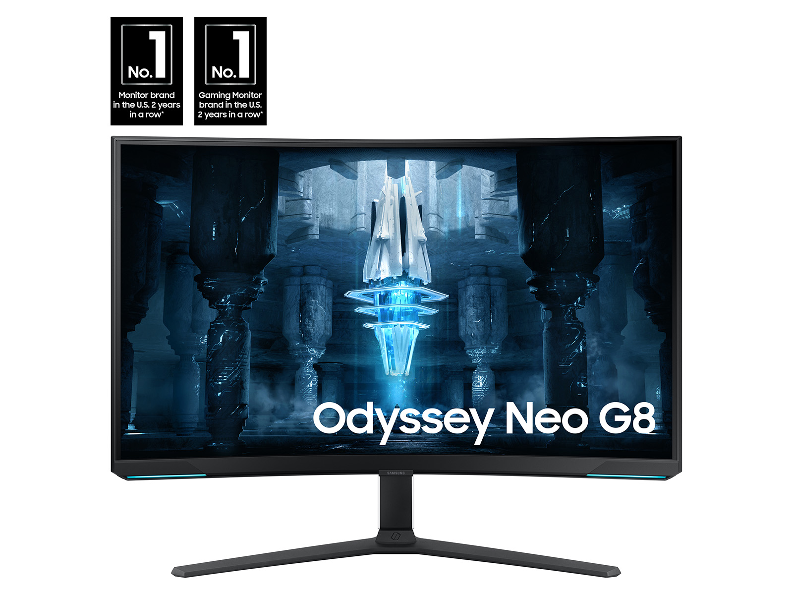 Photos - Monitor Samsung 32" Odyssey Neo G8 4K UHD 240Hz 1ms in black  Quantum HDR2000 (GtG)