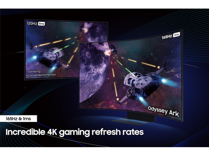 55 Odyssey Ark 2nd Gen. 4K UHD 165Hz 1ms(GtG) Quantum Mini-LED Curved  Gaming Screen