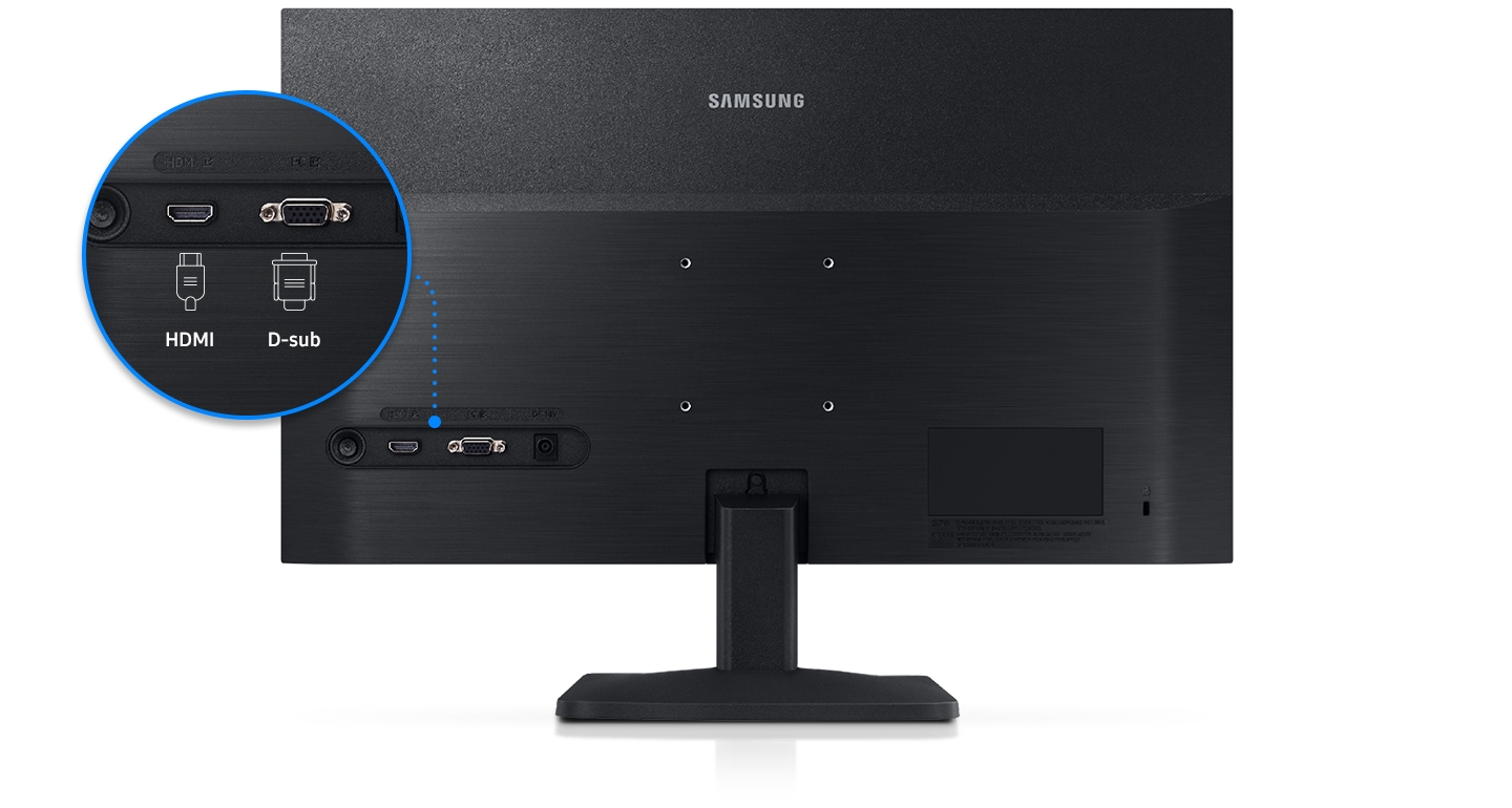 SAMSUNG S33A Series 24-Inch FHD 1080p Computer Monitor, HDMI, VA Panel,  Wideview Screen, Eye Saver & Game Mode (LS24A336NHNXZA), Black (Renewed)