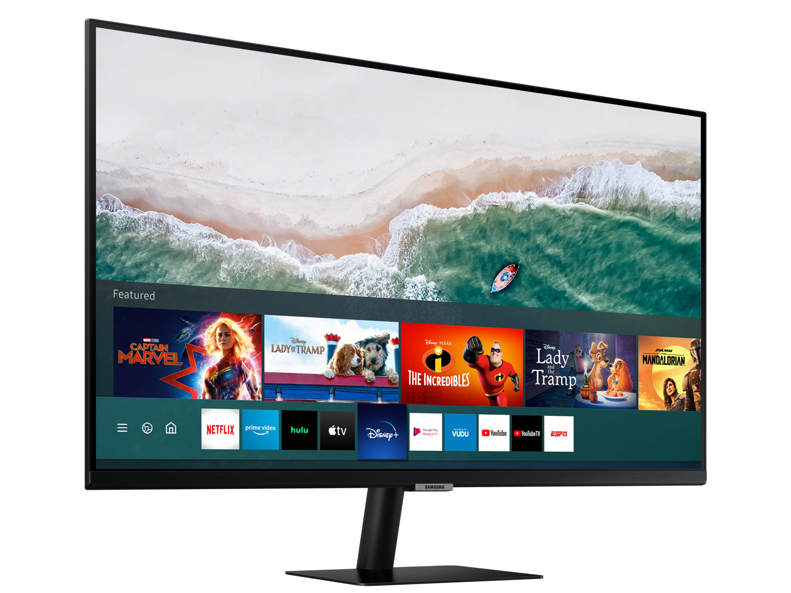 SAMSUNG 27 M50C Series FHD Smart Monitor w/Streaming-TV, 4ms, 60Hz, HDMI,  HDR10, Watch Netflix,  and More, IoT Hub, Mobile Connectivity